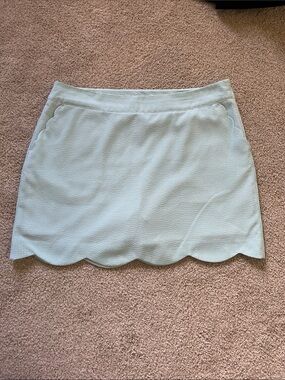 Vineyard Vines Mint Scalloped-Hem Skort